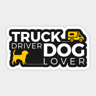 Truck Driver - Dog Lover Sticker